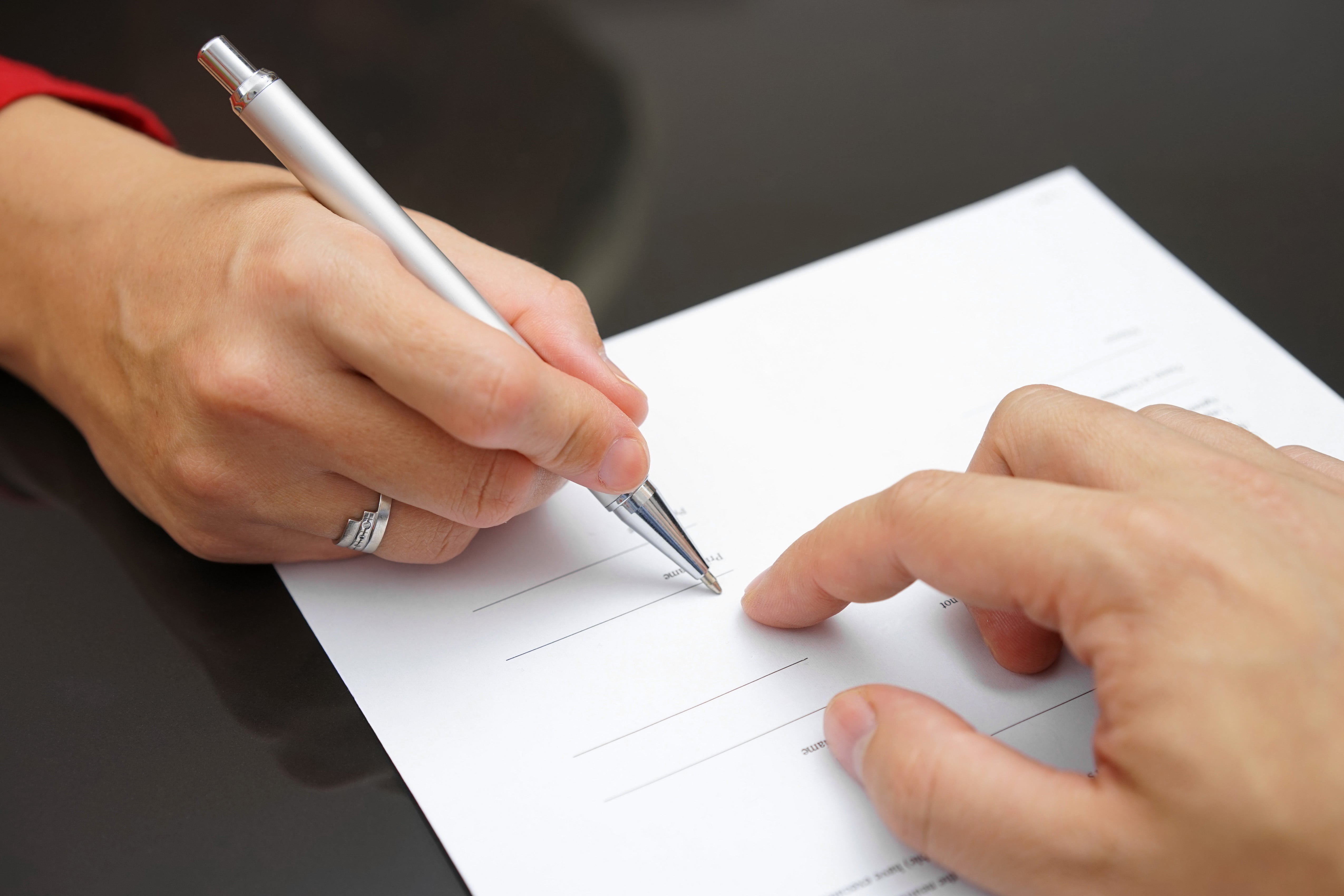 signing a legal separation agreement